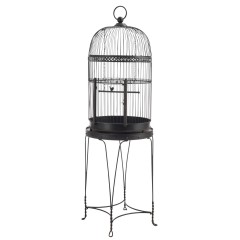 DECO BIRDCAGE ON STAND METAL BLACK 176 